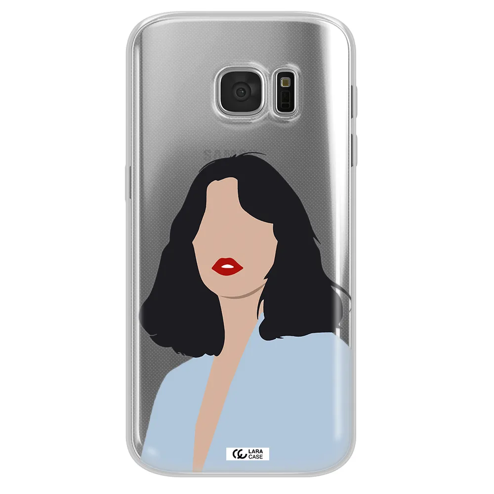 Minimalist Girl Portrait Samsung S 7 Clear TPU Case