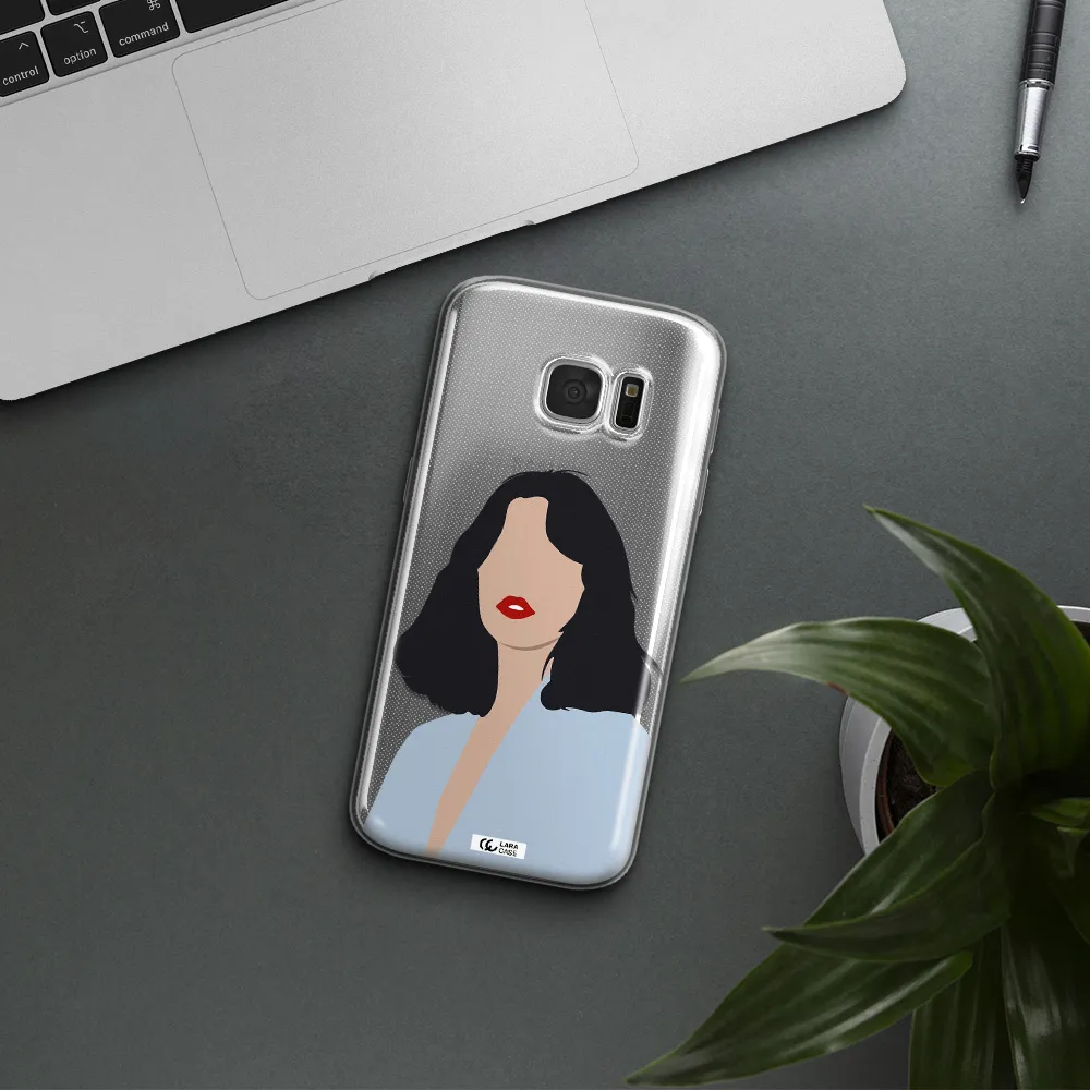 Minimalist Girl Portrait Samsung S 7 Clear TPU Case