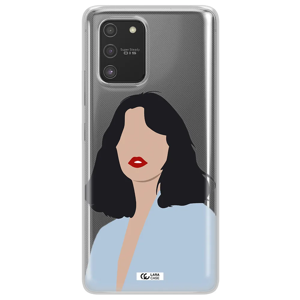 Minimalist Girl Portrait Samsung S10 Lite Clear TPU Case
