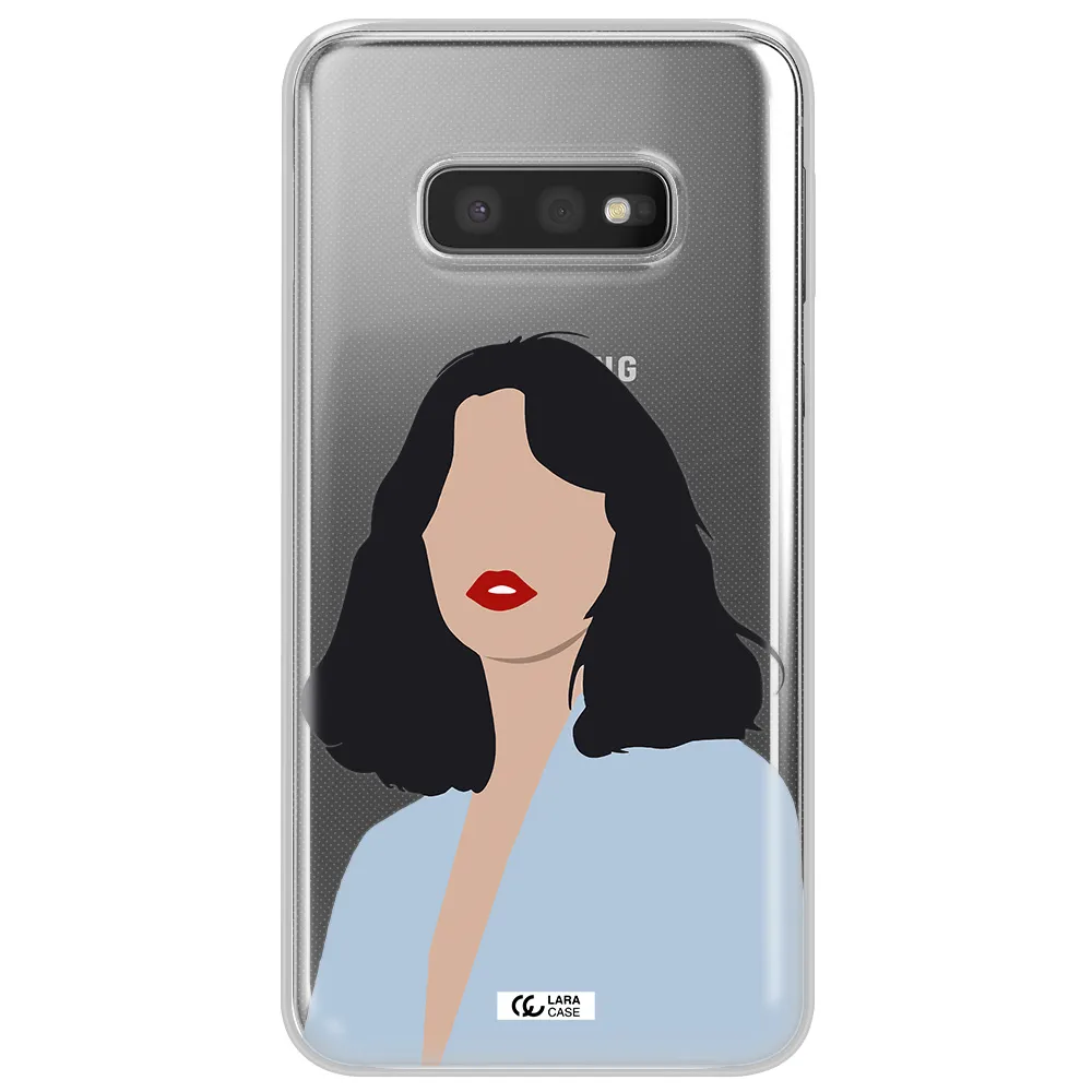 Minimalist Girl Portrait Samsung S10e Clear TPU Case