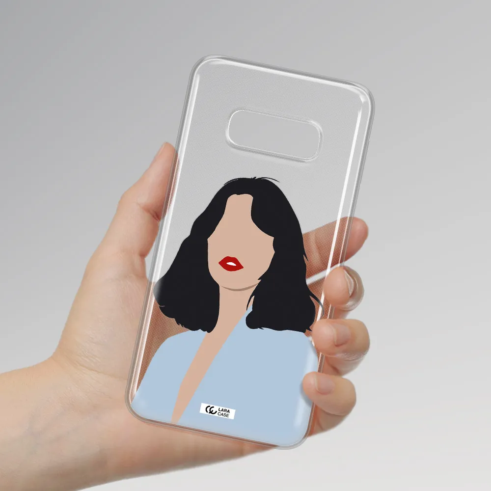 Minimalist Girl Portrait Samsung S10e Clear TPU Case