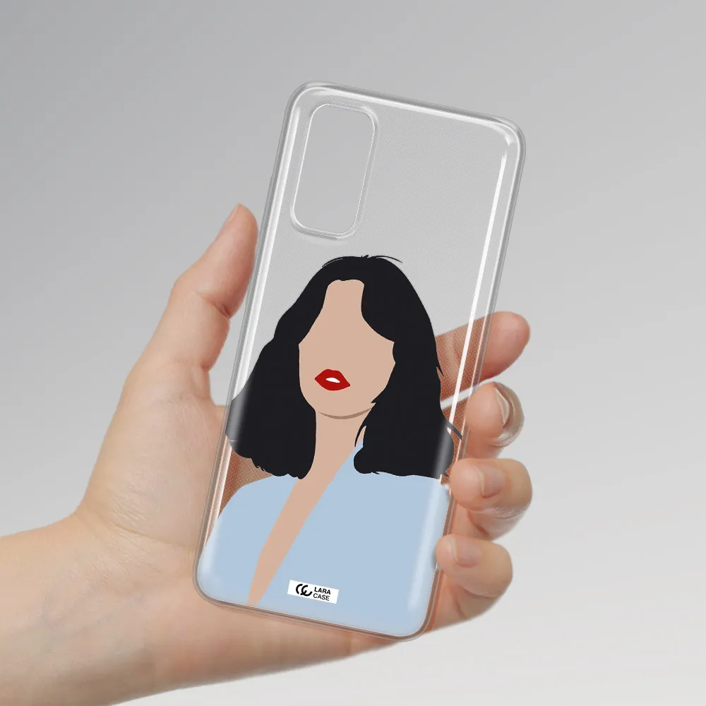 Minimalist Girl Portrait Samsung S20 Clear TPU Case