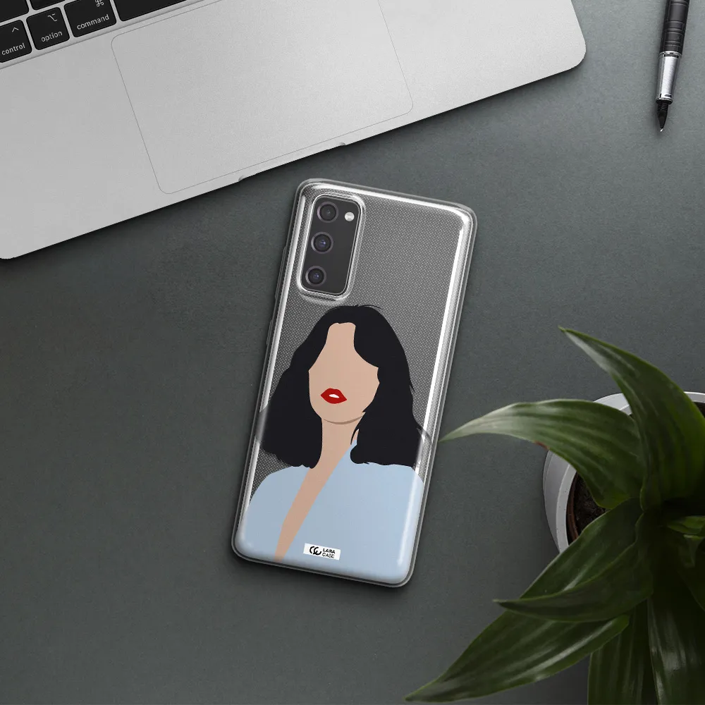 Minimalist Girl Portrait Samsung S20 Fe Clear TPU Case
