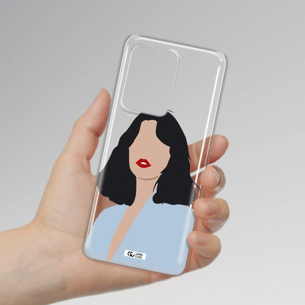 Minimalist Girl Portrait Samsung S20 Ultra Clear TPU Case