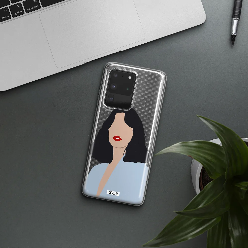 Minimalist Girl Portrait Samsung S20 Ultra Clear TPU Case