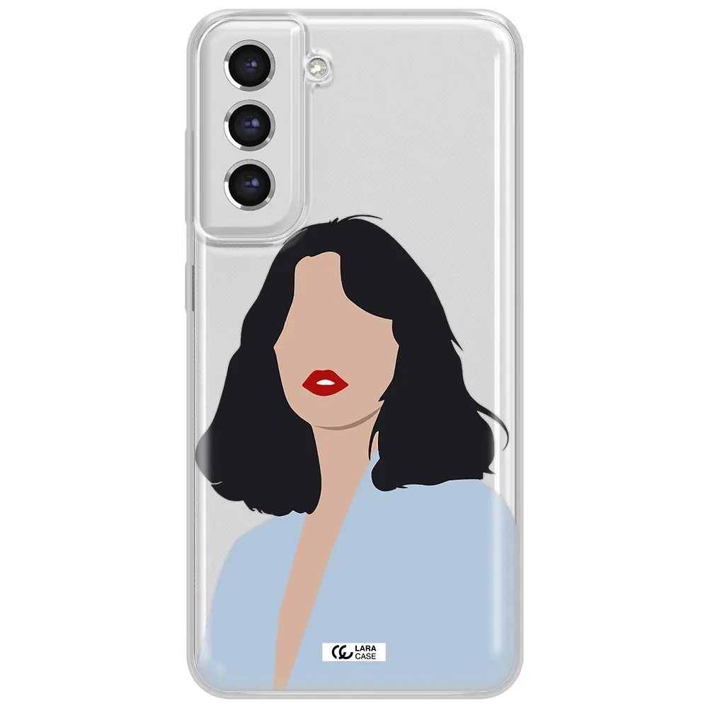 Minimalist Girl Portrait Samsung S21 Fe Clear Tpu Case