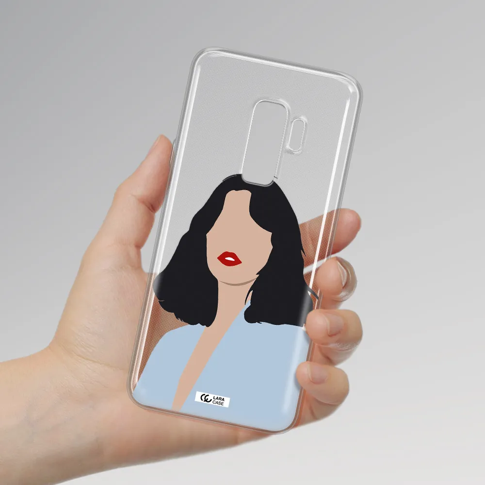 Minimalist Girl Portrait Samsung S9 Plus Clear TPU Case