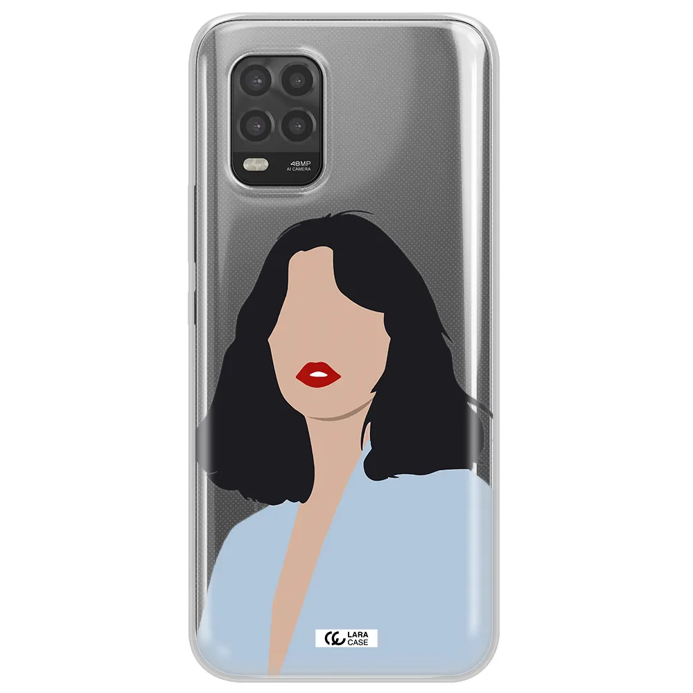 Minimalist Girl Portrait Xiaomi Mi 10 Lite Clear TPU Case