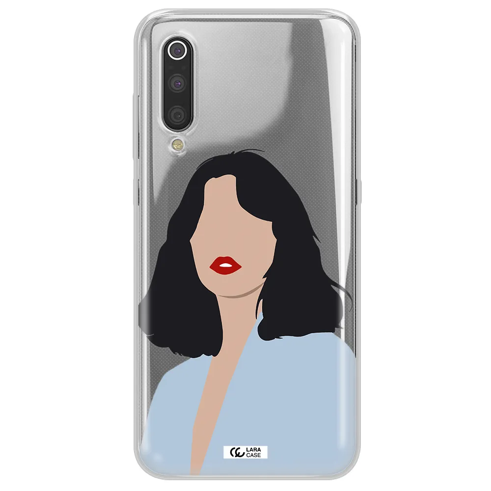 Minimalist Girl Portrait Xiaomi Mi 9 Clear TPU Case