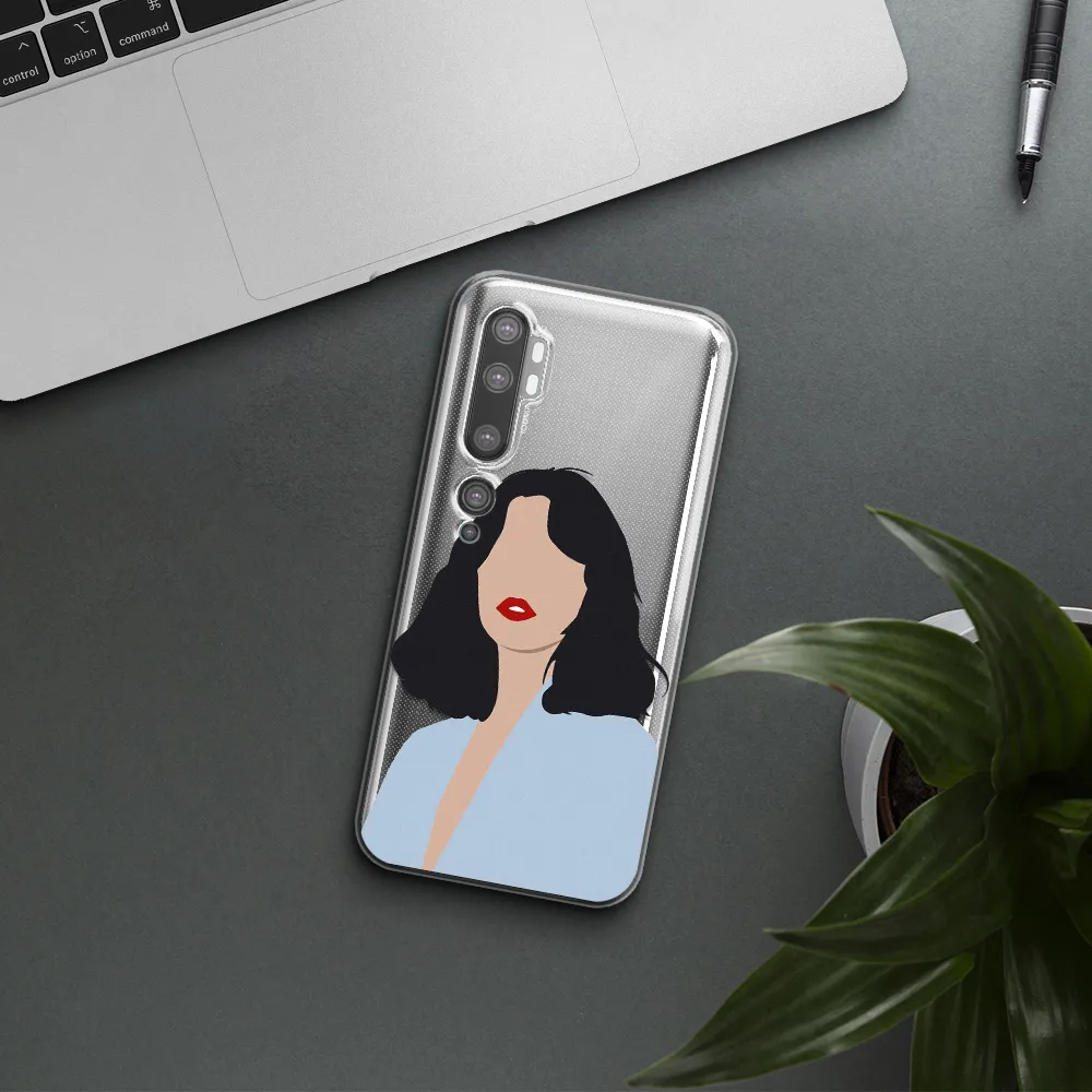 Minimalist Girl Portrait Xiaomi Mi Note 10 Clear TPU Case