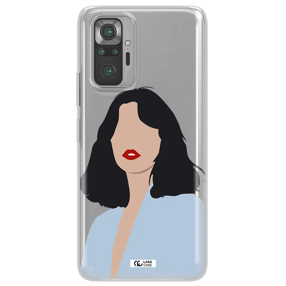 Minimalist Girl Portrait Xiaomi Note 10 Pro Clear TPU Case