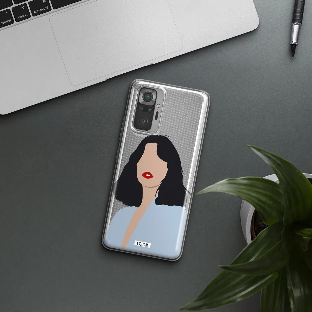 Minimalist Girl Portrait Xiaomi Note 10 Pro Clear TPU Case