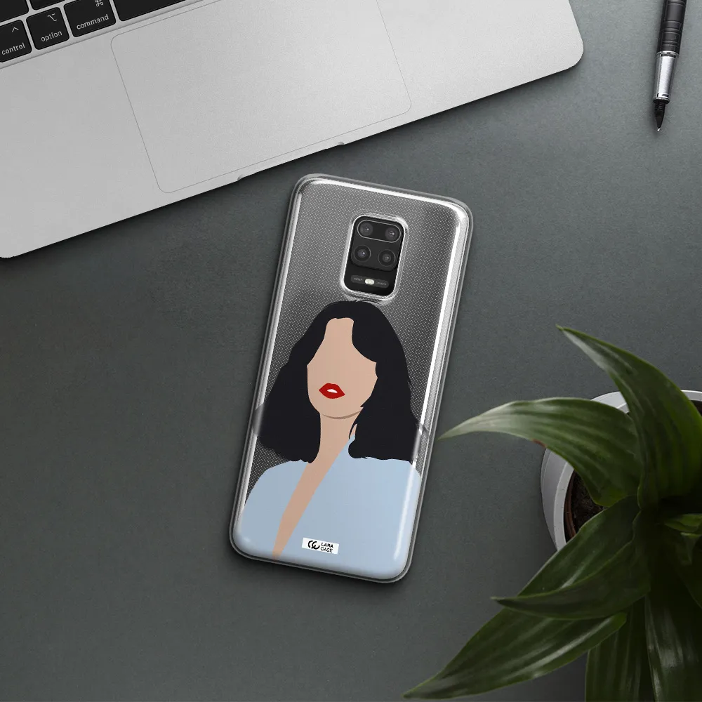 Minimalist Girl Portrait Xiaomi Note 9S Clear TPU Case