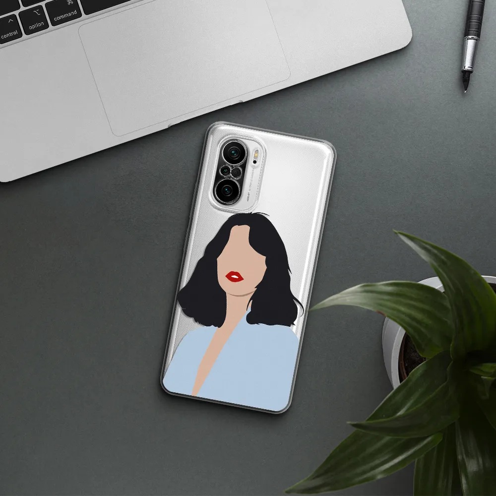 Minimalist Girl Portrait Xiaomi Poco F3 Clear Tpu Case