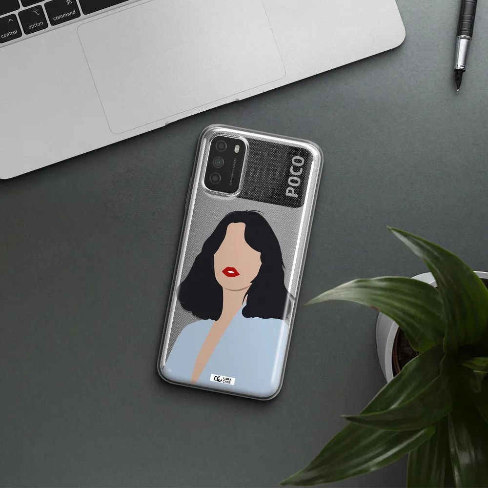 Minimalist Girl Portrait Xiaomi Poco M3 Clear TPU Case