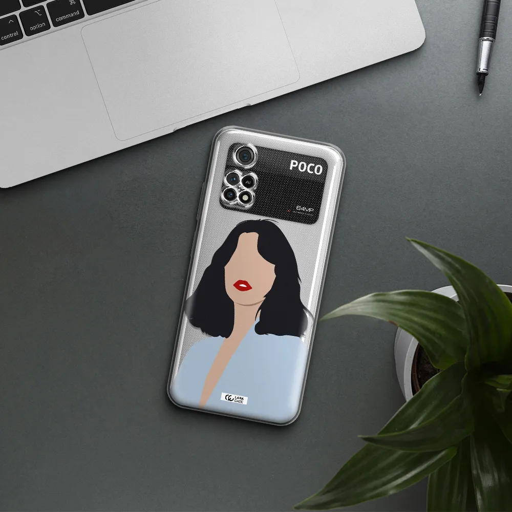 Minimalist Girl Portrait Xiaomi Poco M4 Pro 4G Clear Tpu Case