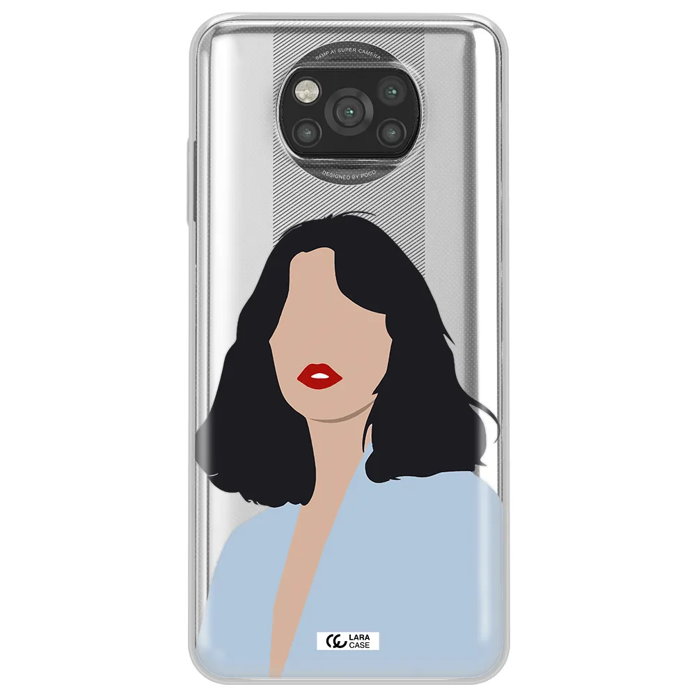 Minimalist Girl Portrait Xiaomi Poco X3 Clear TPU Case