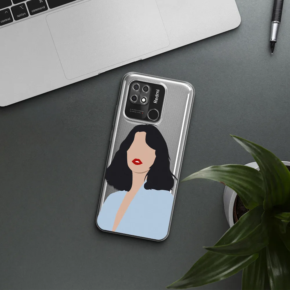 Minimalist Girl Portrait Xiaomi Redmi 10C Clear TPU Case