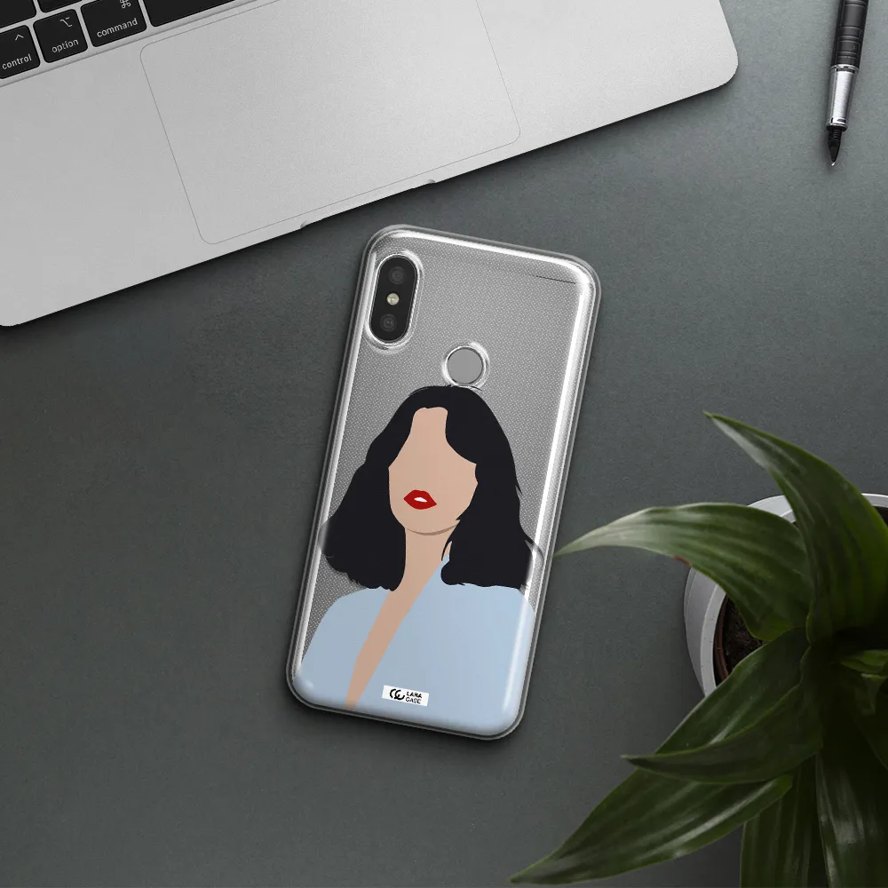Minimalist Girl Portrait Xiaomi Redmi 6 Pro Clear TPU Case