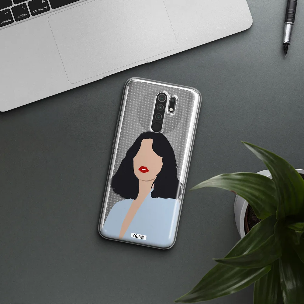 Minimalist Girl Portrait Xiaomi Redmi 9 Clear TPU Case