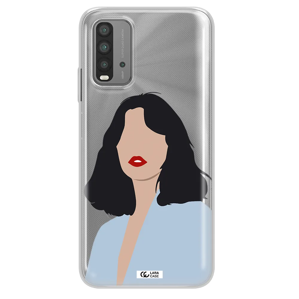 Minimalist Girl Portrait Xiaomi Redmi 9T Clear TPU Case