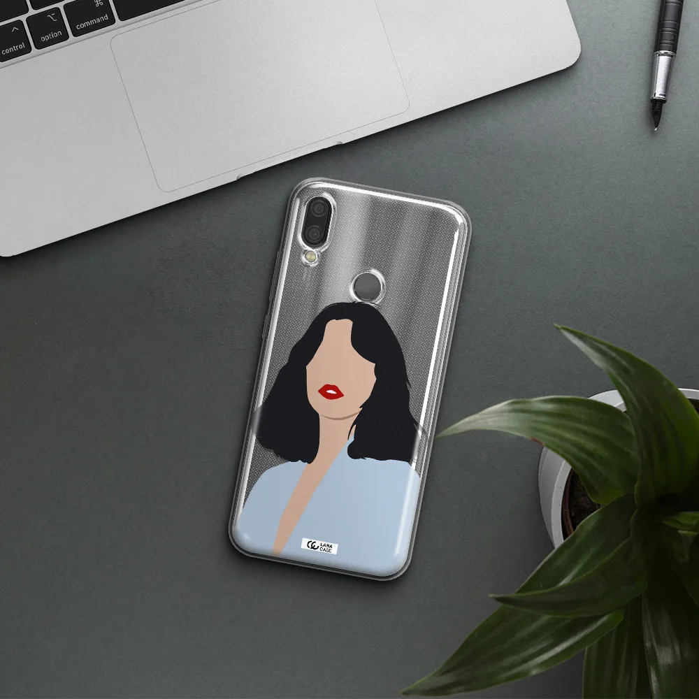 Minimalist Girl Portrait Xiaomi Redmi Note 7 Clear TPU Case