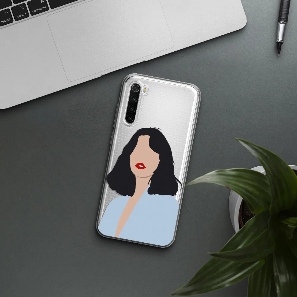 Minimalist Girl Portrait Xiaomi Redmi Note 8T Clear Tpu Case