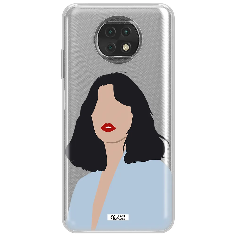 Minimalist Girl Portrait Xiaomi Redmi Note 9T Clear Tpu Case