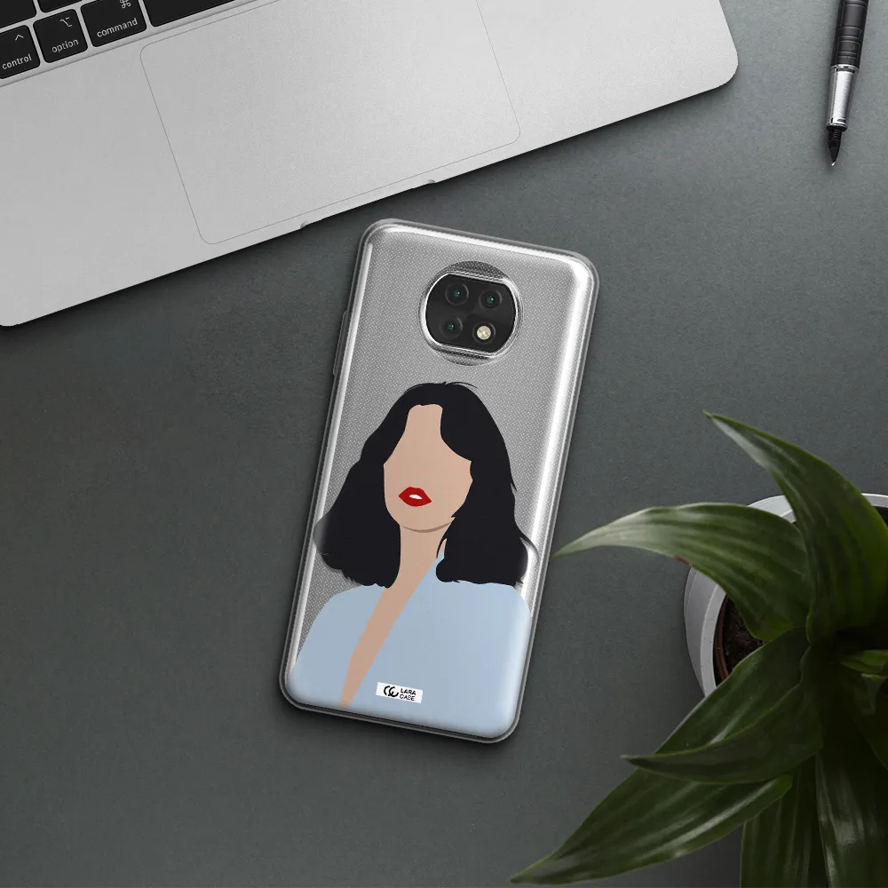 Minimalist Girl Portrait Xiaomi Redmi Note 9T Clear Tpu Case