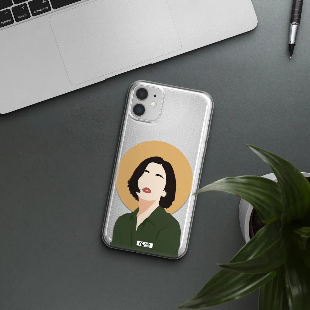 Portrait Of A Girl In A Green Dress Apple iPhone 11 Clear TPU Case