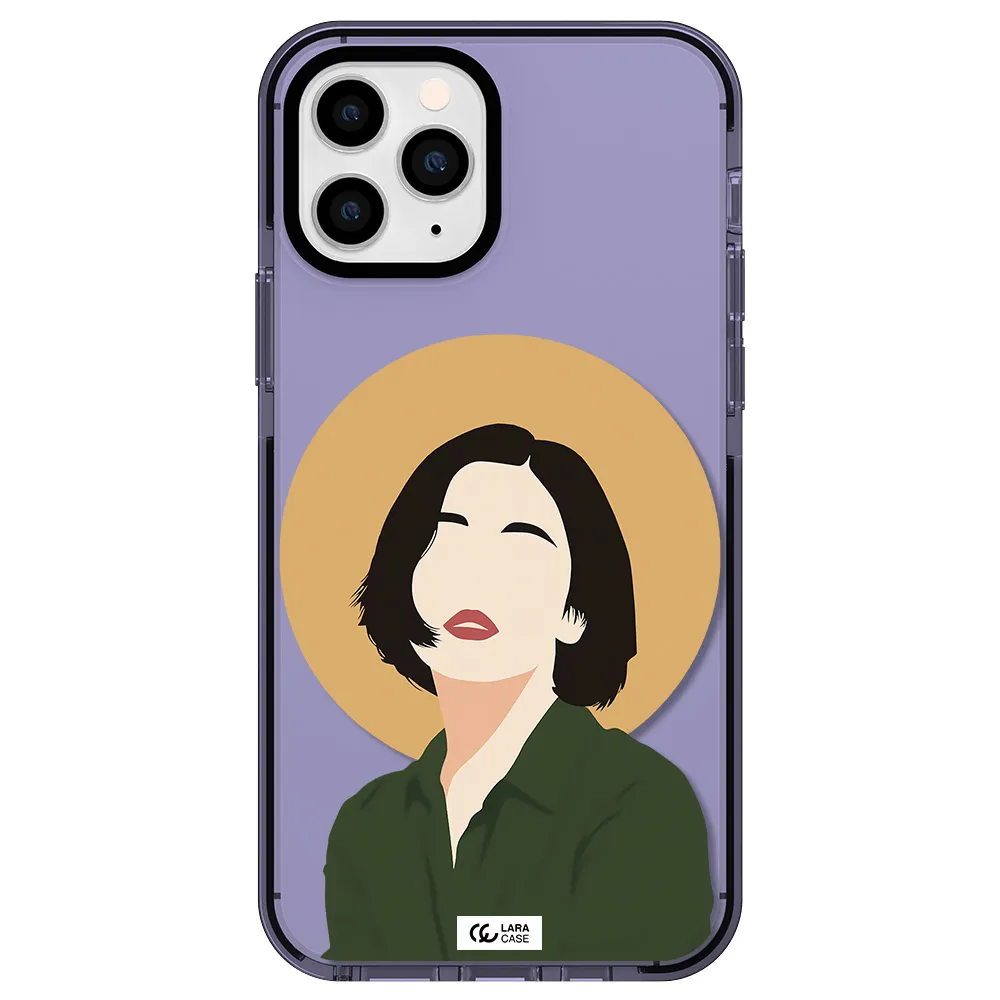 Portrait Of A Girl In A Green Dress Apple iPhone 11 pro impact Lilac Case