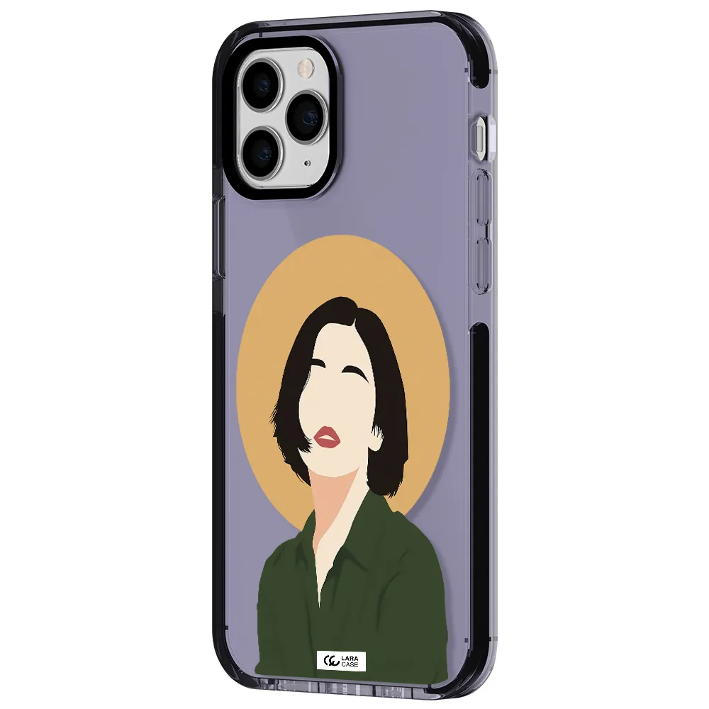 Portrait Of A Girl In A Green Dress Apple iPhone 11 pro impact Lilac Case