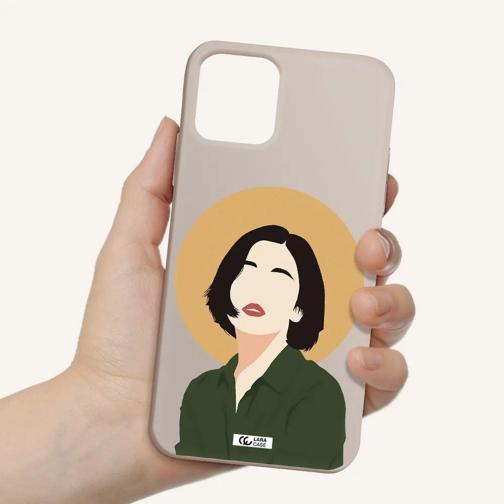 Portrait Of A Girl In A Green Dress Apple iPhone 11 pro max Silicone Stone Case
