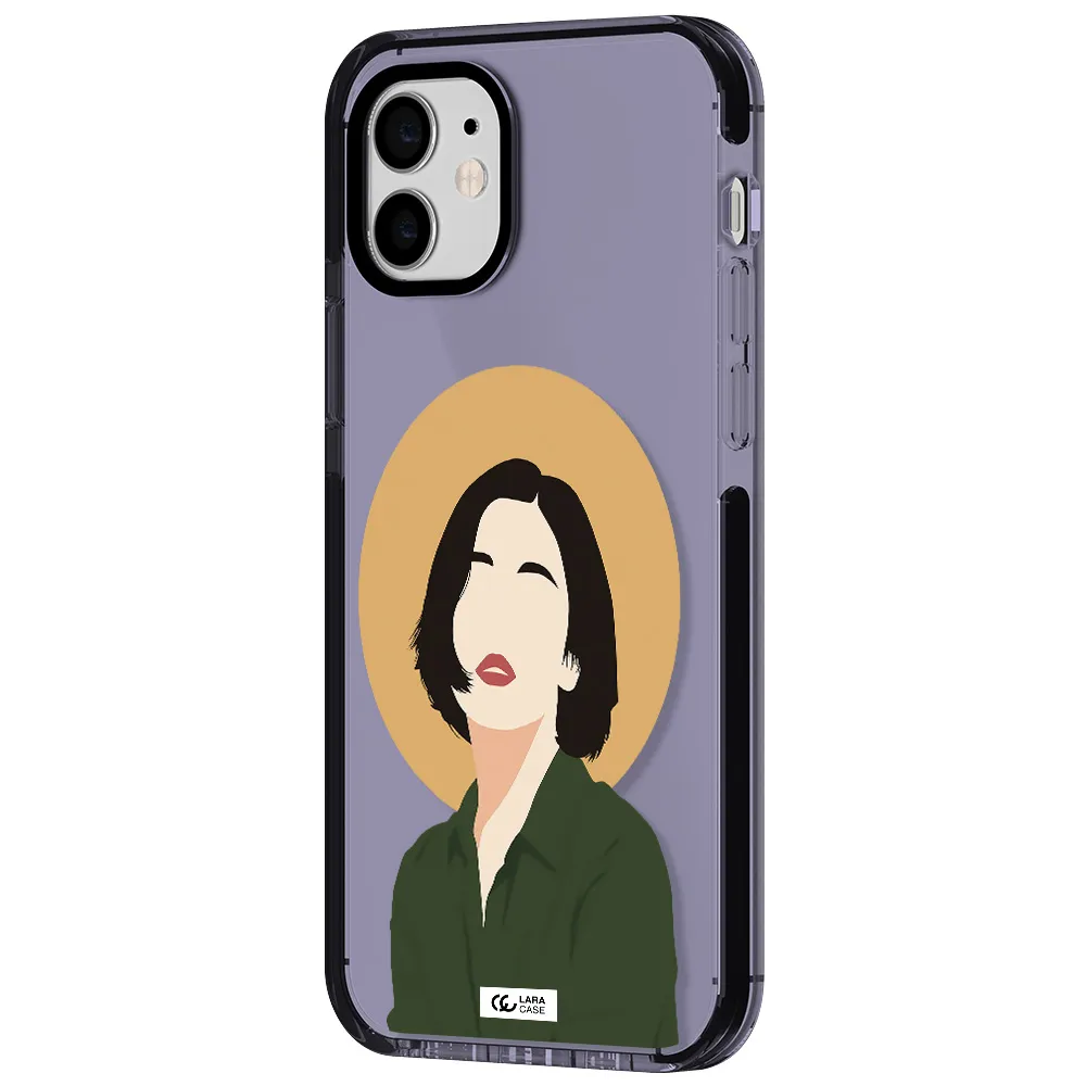 Portrait Of A Girl In A Green Dress Apple iPhone 12 impact Lilac Case