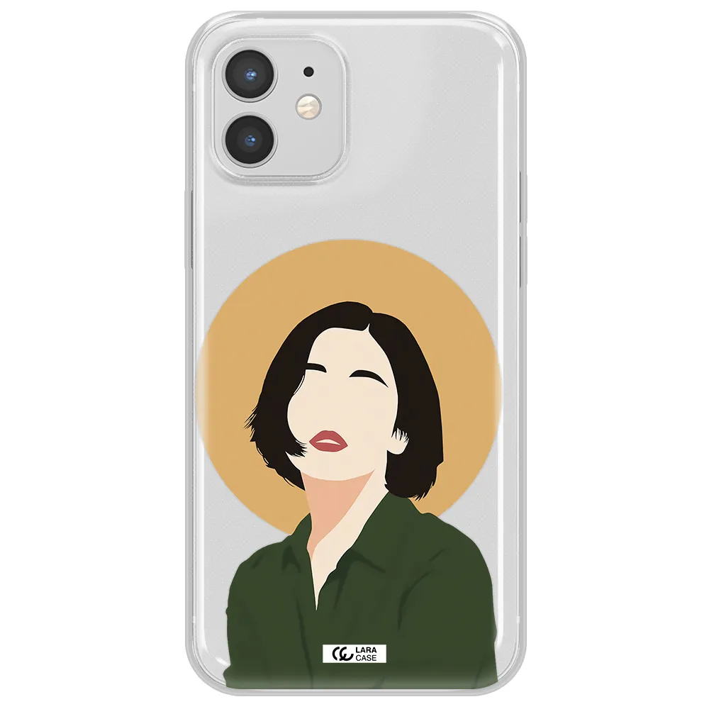 Portrait Of A Girl In A Green Dress Apple iPhone 12 mini Clear TPU Case