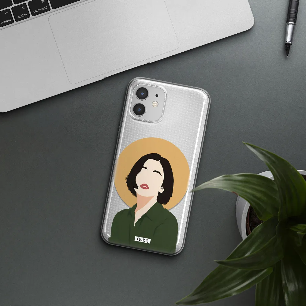 Portrait Of A Girl In A Green Dress Apple iPhone 12 mini Clear TPU Case
