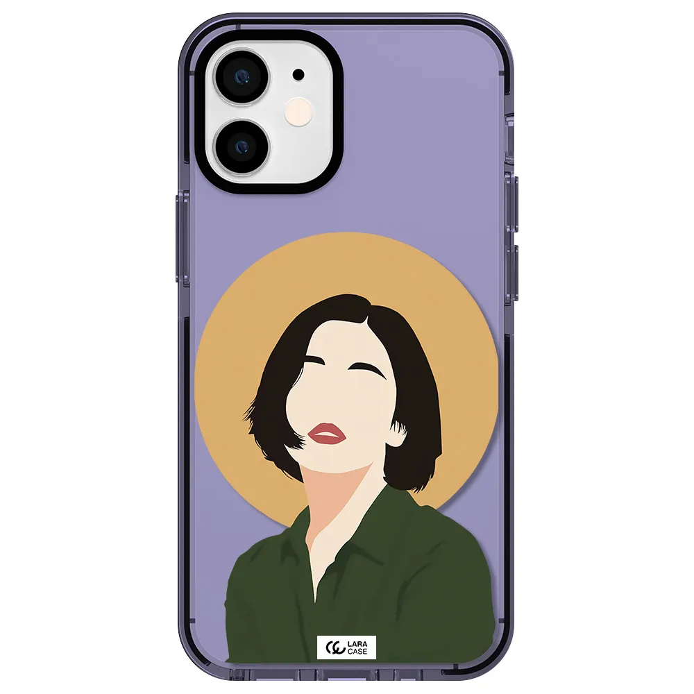 Portrait Of A Girl In A Green Dress Apple iPhone 12 mini impact Lilac Case