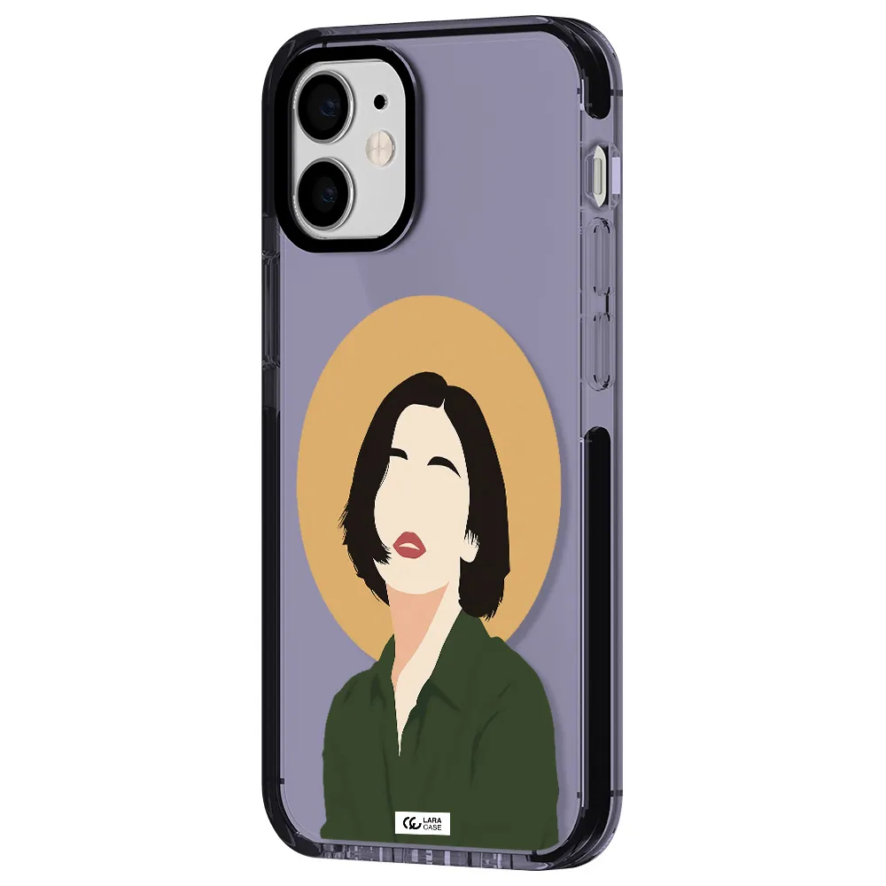 Portrait Of A Girl In A Green Dress Apple iPhone 12 mini impact Lilac Case