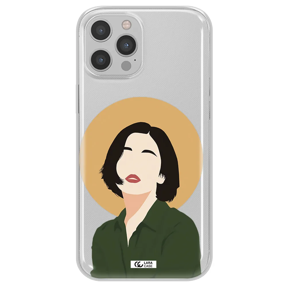 Portrait Of A Girl In A Green Dress Apple iPhone 12 pro Clear TPU Case