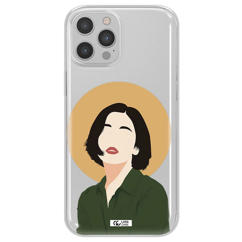 Portrait Of A Girl In A Green Dress Apple iPhone 12 pro max Clear TPU Case