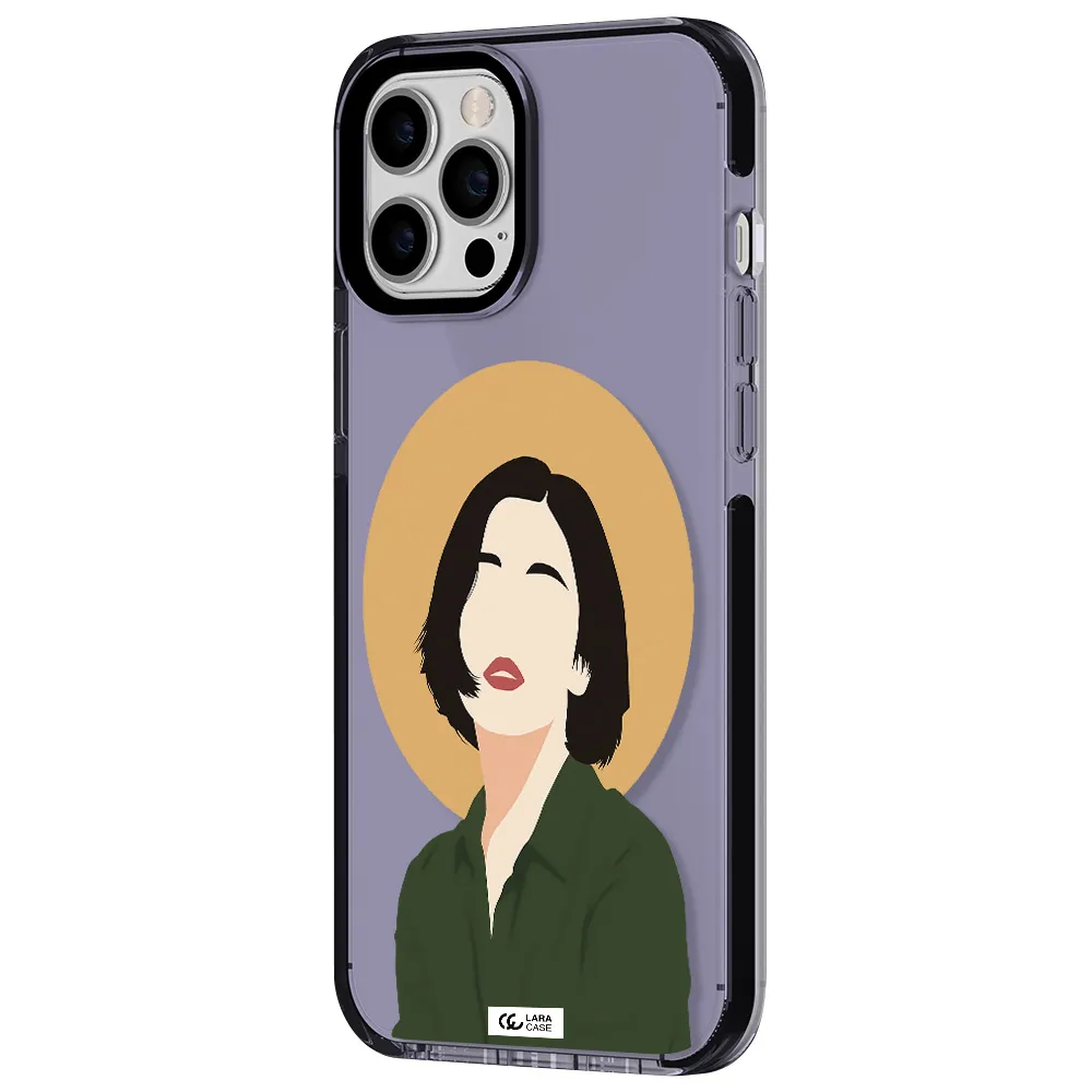 Portrait Of A Girl In A Green Dress Apple iPhone 12 pro max impact Lilac Case