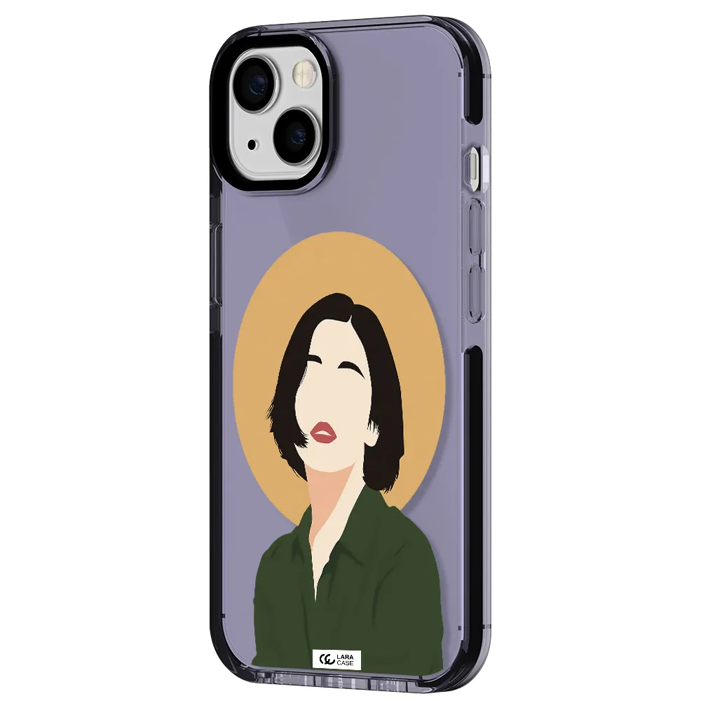 Portrait Of A Girl In A Green Dress Apple iPhone 13 impact Lilac Case
