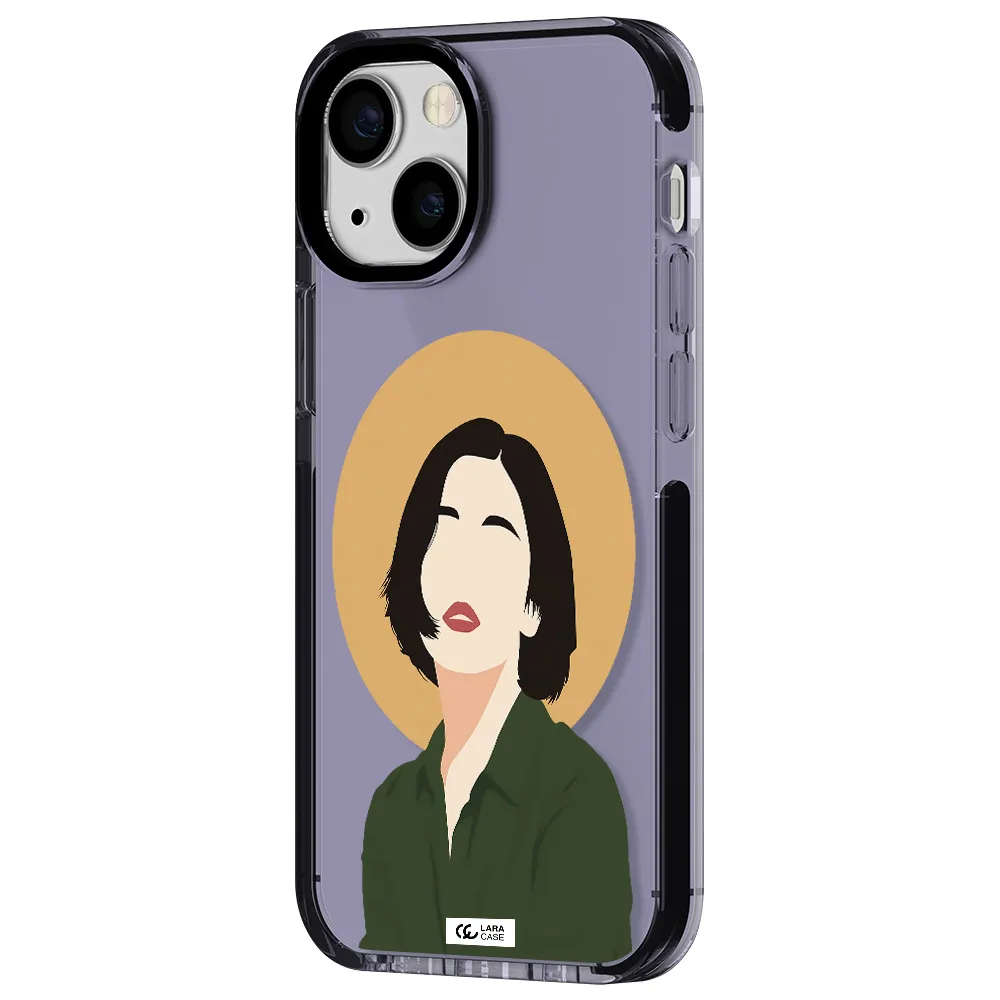 Portrait Of A Girl In A Green Dress Apple iPhone 13 mini impact Lilac Case