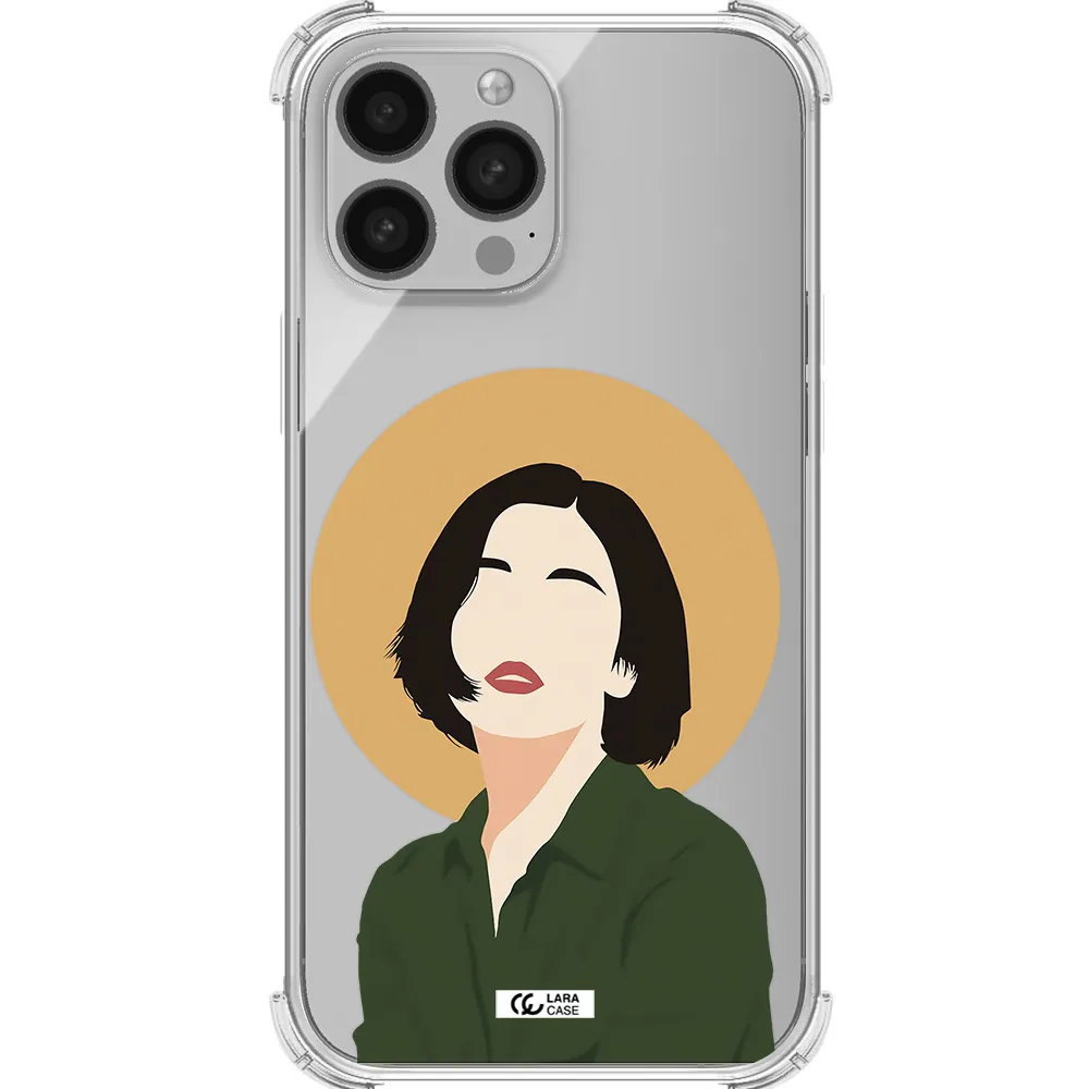 Portrait Of A Girl In A Green Dress Apple iPhone 13 Pro Clear PC Case