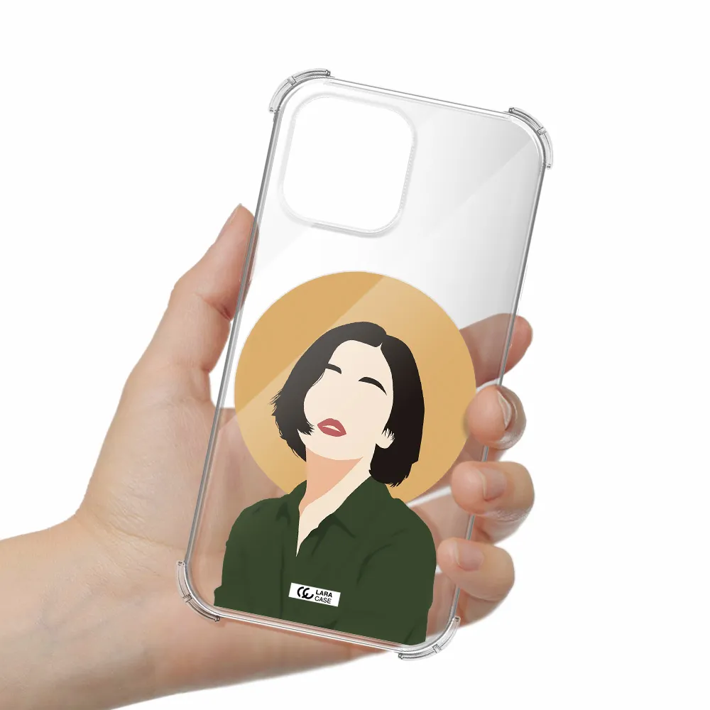 Portrait Of A Girl In A Green Dress Apple iPhone 13 Pro Clear PC Case
