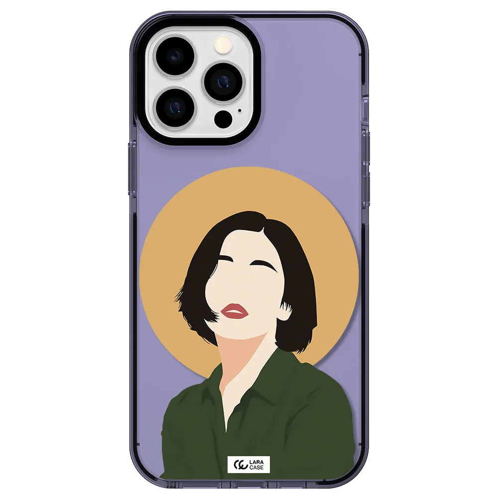Portrait Of A Girl In A Green Dress Apple iPhone 13 Pro Max impact Lilac Case