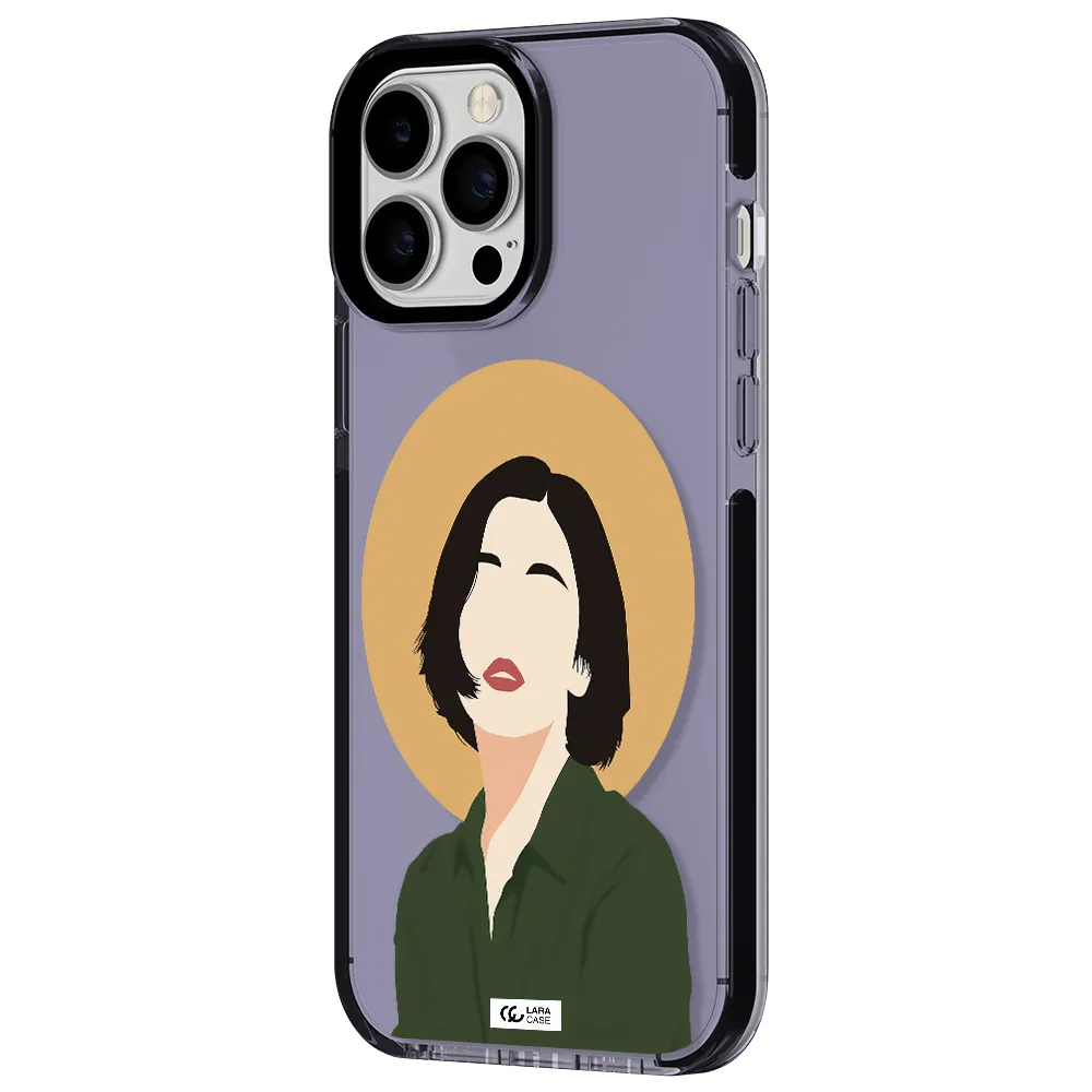 Portrait Of A Girl In A Green Dress Apple iPhone 13 Pro Max impact Lilac Case