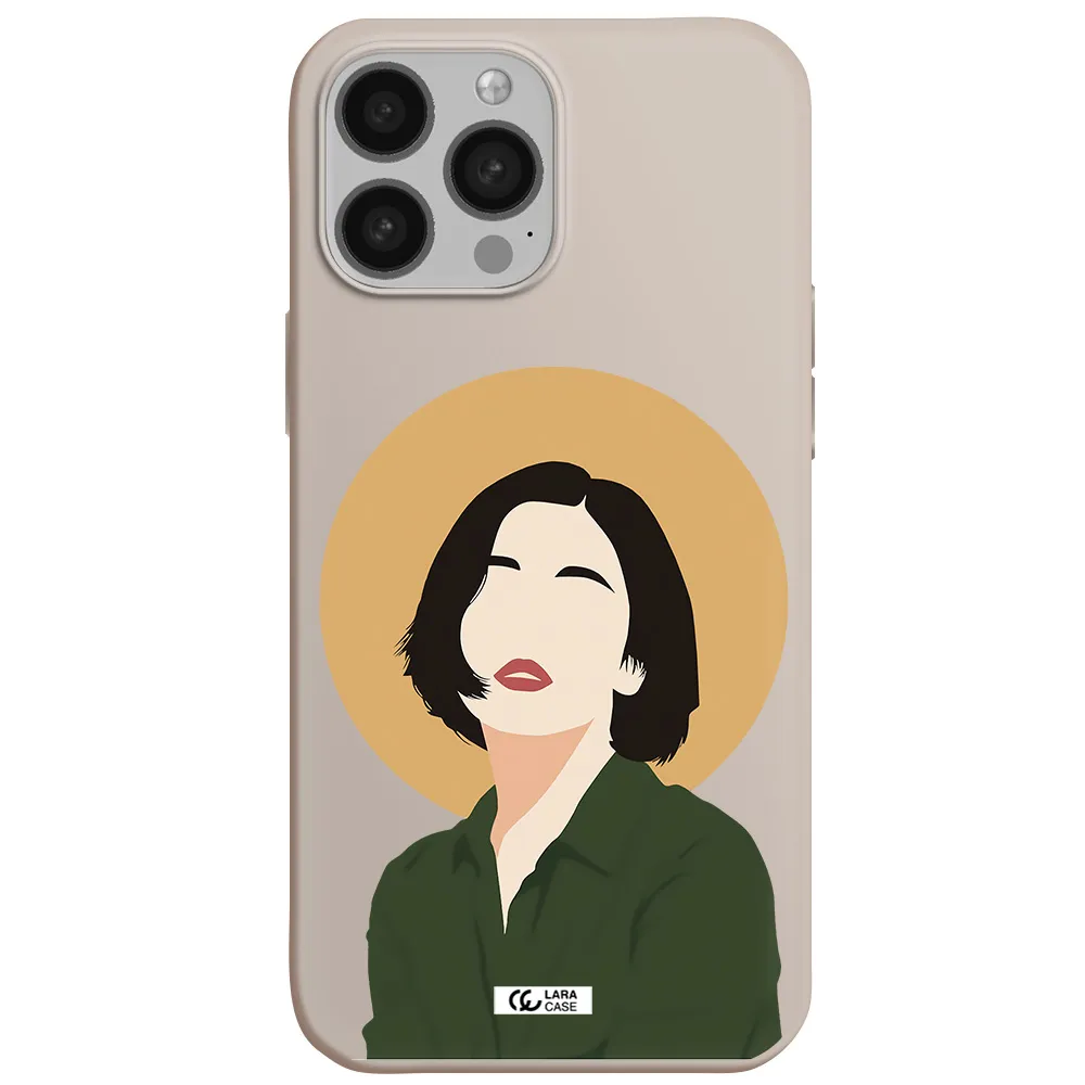 Portrait Of A Girl In A Green Dress Apple iPhone 13 Pro Silicone Stone Case