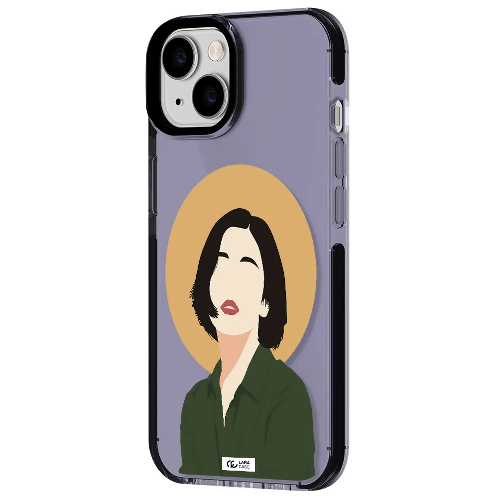 Portrait Of A Girl In A Green Dress Apple iPhone 14 impact Lilac Case