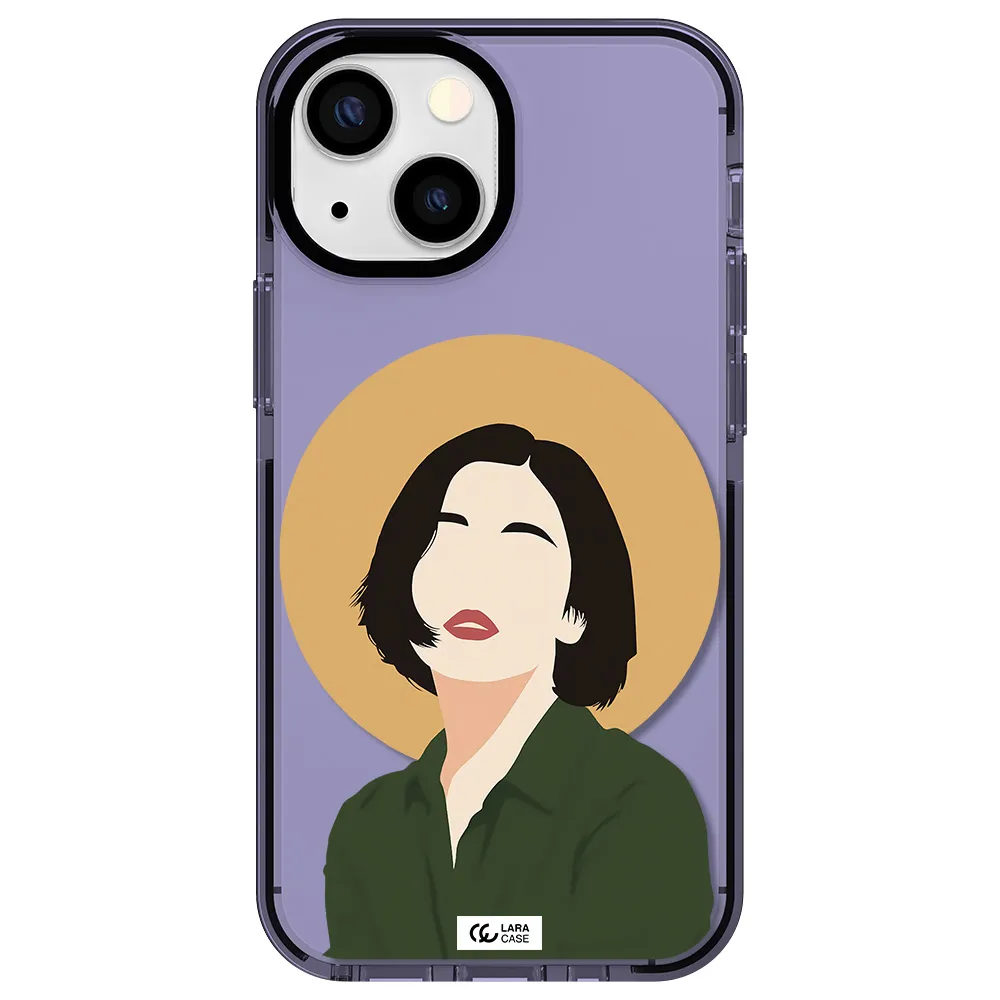 Portrait Of A Girl In A Green Dress Apple iPhone 15 impact Lilac Case